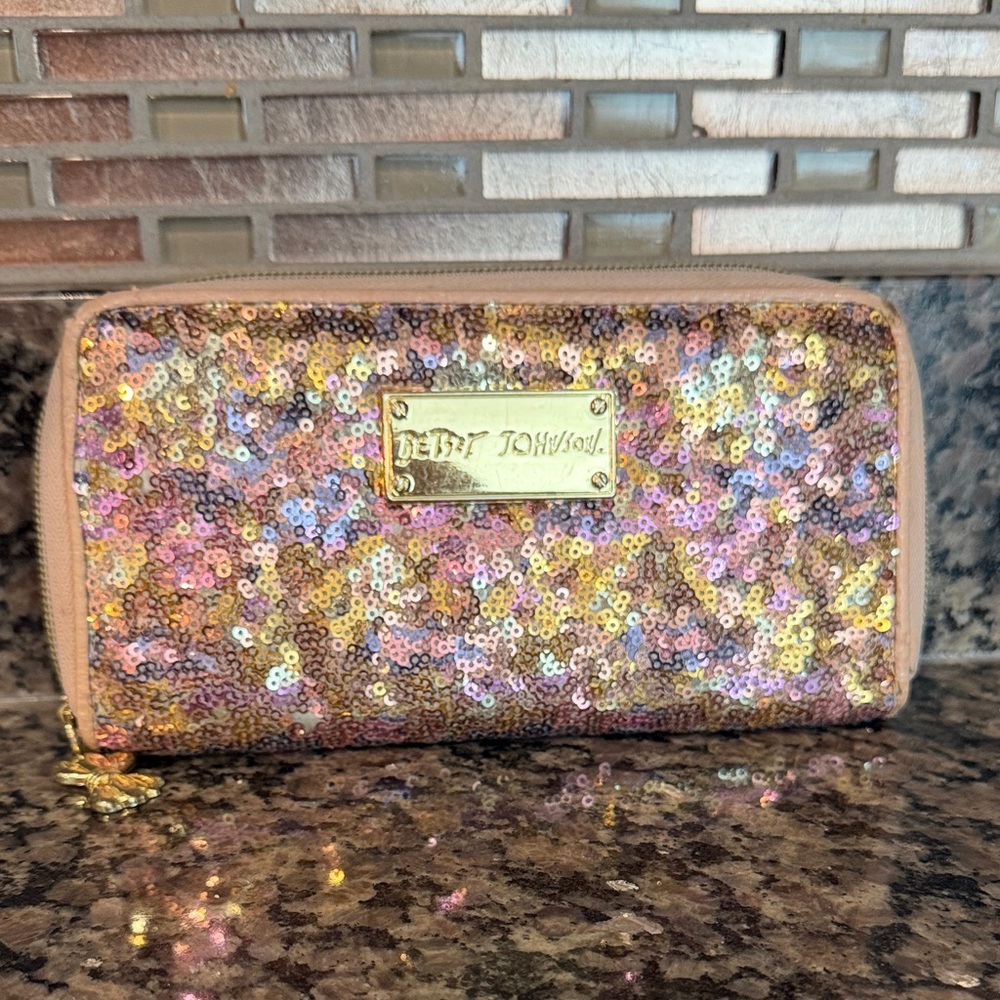 Betsey Johnson Multicolor Sequin Wallet
